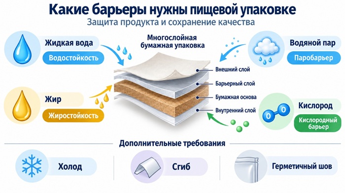 какие барьеры нужны пищевой упааковке
